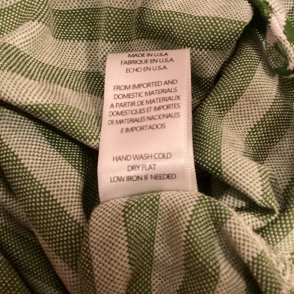 Eva Franco Anthropologie Drawstring hem Gingham Light Green Top Knit Blouse - Picture 8 of 8